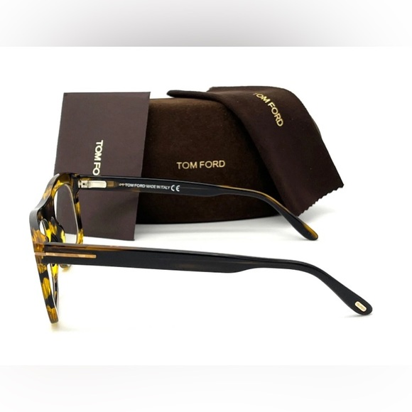 Tom Ford FT5757-B 055 Striped Havana / Blue Block 52mm Eyeglasses TF5488-B - Picture 3 of 4